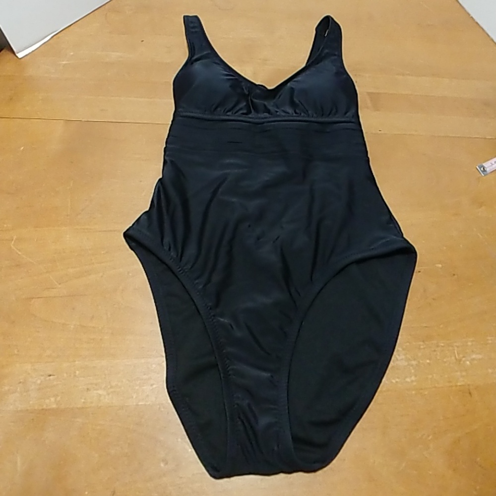 Mossimo black one-piece swimsuit size small